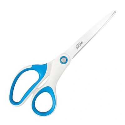 Image of Leitz Titanium Scissors, Right or Left Handed (Ambidextrous), 6.7 x 1.5 15 cm, Office Stationary Ergonomic Handle, WOW Range, Blue