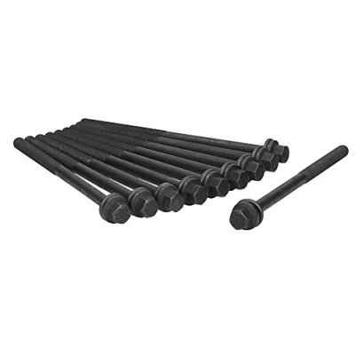 Image of 90008PWA003x10 Cylinder Head Bolt Kit AJUSA 81034300 Male Hex 10 HONDA: CIVIC 8 Hatchback, 9