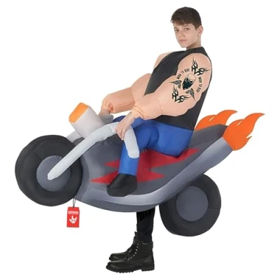 Image of Morph Motorbike Inflatable Costume Kids Ride On Costume, Halloween Costumes, Blow Up One Size