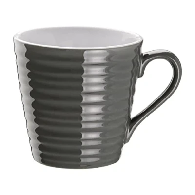 Image of Olympia CafпїЅ Aroma Mugs in Charcoal Stoneware 340 ml 12 Oz 6 pc