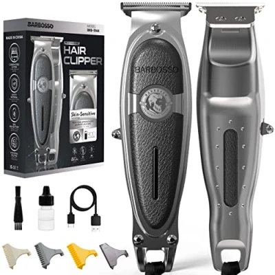Image of BARBOSSO Beard Hair Trimmer Men Rechargeable via USB C 90 Min Battery Cordless Clippers Mens Electric Shaver Razor Male Face Grooming Kit Stubble, Moustache, Sideburn, Bald Head