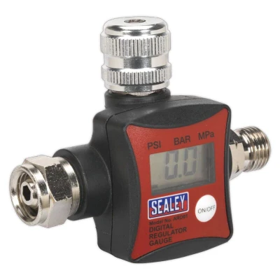 Image of Sealey Ard01 On Gun Air Pressure Regulator/Gauge Digital