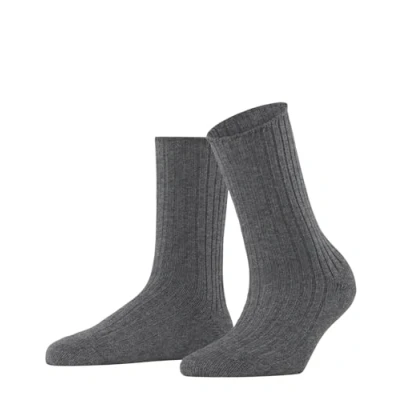 Image of ESPRIT Women&#039;s Hygge W So Wool Cashmere Plain 1 Pair Socks, Grey Carbon Melange 3975, 2.5 5