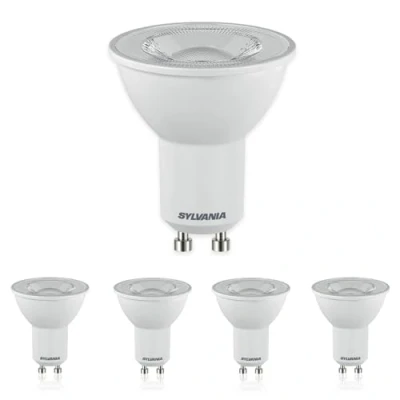 Image of SYLVANIA Superia RefLED ES50 Neutral White 7W LED GU10 Bulb 5 Pack