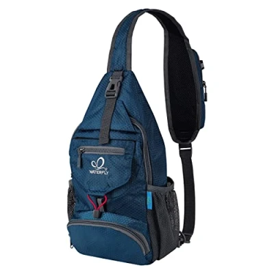 Image of Waterfly Packable Small Crossbody Sling Backpack Foldable Shoulder Chest Bag Daypack for Hiking Traveling Men Women