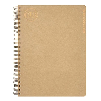 Image of Nu Notebooks Kraft Range Manilla Wire Bound A5 Project Book Stationery Professional Notepad 160 Pages