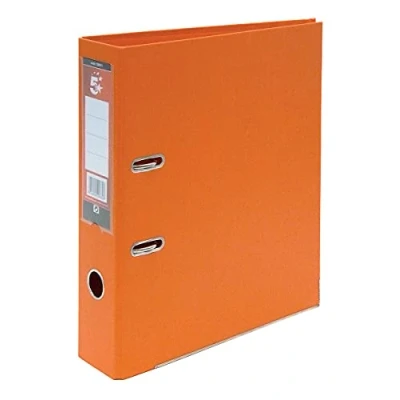 Image of 5 Star Office 138911 A4 Plastic Lever Arch File Orange (Pack of 10)