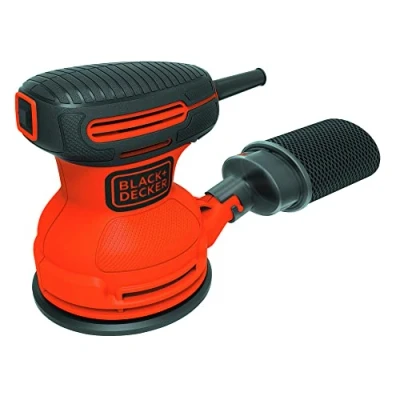 Image of BLACK+DECKER Orbital Sander, 5 Inch, 2.0 Amp, 12000 OPM, Corded, 1 Sandpaper Sheet and Dust Bag Included (BDERO100)