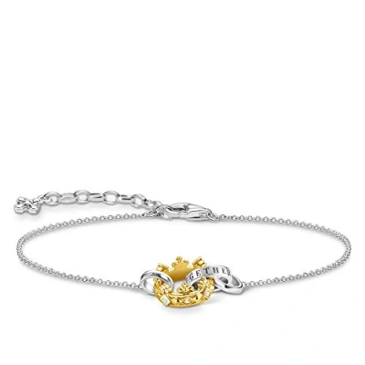 Image of Thomas Sabo Women Bracelet Crown Gold 925 Sterling Silver A1982 849 14