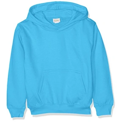Image of AWDis Boy&#039;s Kids Hoodie, Blue (Hawaiian Blue), Medium