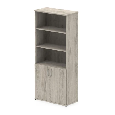 Image of Impulse 2000mm Open Shelves Cupboard Grey Oak