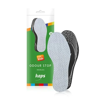 Image of Best Shoe Insoles Inserts for Children Bad Smell Odour Eater Technology with Breathable Foam Cut to Fit Kaps Stop Kids Made in Europe