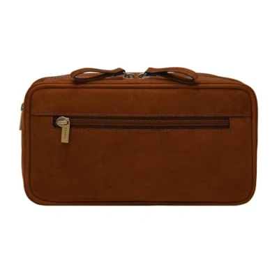 Image of Fossil Gift for Men Travel, Leather Shave Kit Medium brown 22.86cm L x 8.255cm W 11.43cm H MLG0723210