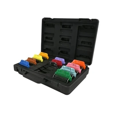 Image of Show Tech Pro Wide Snap on Comb Kit 8 Combs &amp; #30 Blade in Carry Case Complete Dog Grooming Solution