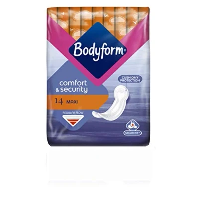 Image of Bodyform Maxi Normal Sanitary Towels 14 Total 56 (Pack of 4, 14)