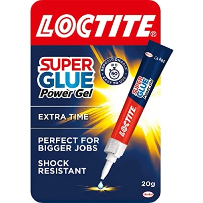 Image of Loctite Super Glue Power Gel 20g, All Purpose Adhesive for Repairs, Strong Clear Various Materials, Superglue Precise 1 x 20g (Packing May Vary)