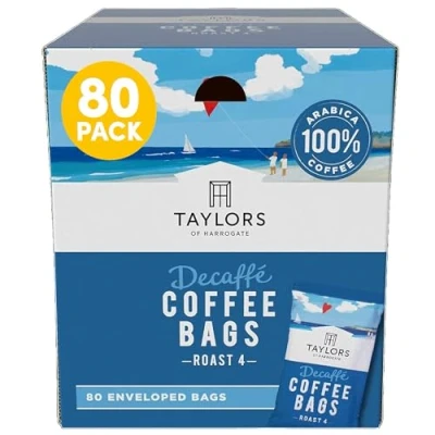 Image of Taylors of Harrogate Decaffe Coffee Bags, 80 Enveloped Bags