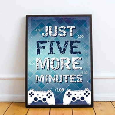 Image of RED OCEAN Boys Bedroom Wall Art Gaming Print Framed Gift For Son Dad Gamer