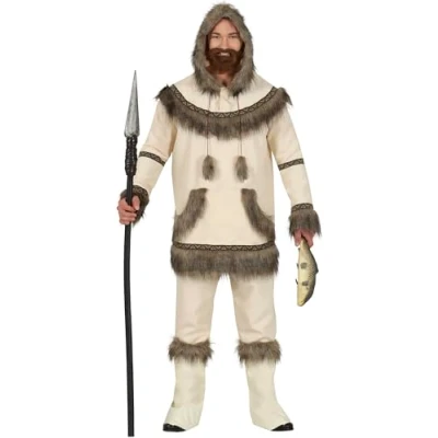 Image of FIESTAS GUIRCA Eskimo Fancy Dress Costume Adult Man Size Medium