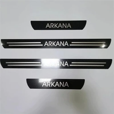 Image of KLHYWEN Car Door Sill Protector for Ren Ault ARKANA XM3 2019 2020 2021 4PCS Scuff Plate Stainless Steel Stickers Accessories,Silver