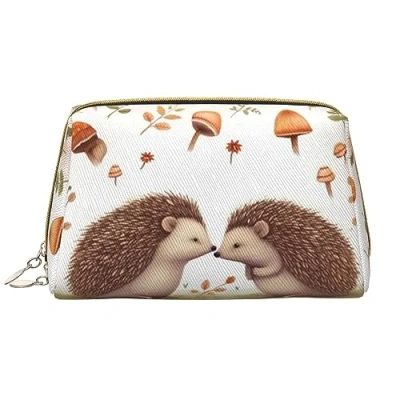 Image of Lovely Hedgehog Travel Toiletry Bag Portable Waterproof Cosmetic for Women and Men Accessories Wash Holiday