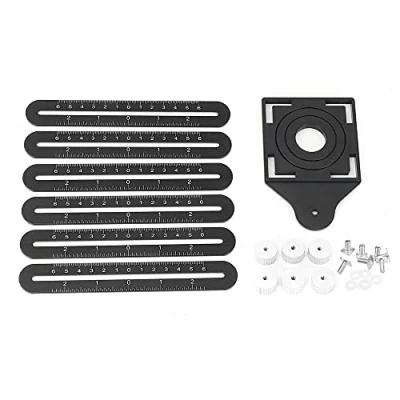 Image of ANCLLO Multi Angle Measuring Ruler Drill Guide Ceramic Tile Hole Punch Locator 6 Fold Tool for DIY Handyman Builders Carpenters Tilers Craftsmen