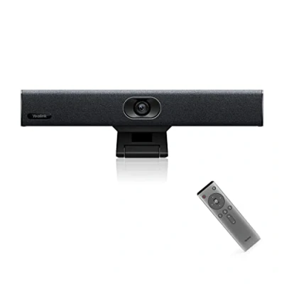 Image of Yealink UVC34 4K Video Conference Room Camera Teams Zoom Certified, 120 Wide Angle Webcam, All in One USB Bar, Auto Framing, Audio and Conferencing System for Huddle Meeting