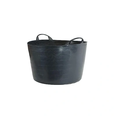Image of Plastic Flexi Tubs (65 Litre) Heavy Duty FLEXIBLE STORAGE BUCKET Multi Purpose Round CONTAINER LARGE TUB GARDEN (Black)