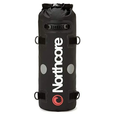Image of Northcore Surfing and Watersports Accessories Dry Bag 30L 30 Litre Capacity Back Pack Black Waterproof Sprayproof