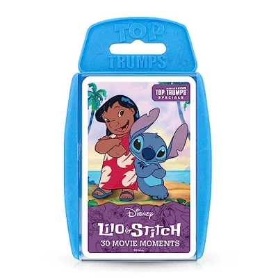 Image of Top Trumps Specials Disney’s Lilo and Stitch 30 Movie Moments Card Game, Play with scenes featuring Lilo, Stitch, Jumba, Pleakley Scrump, Educational gift for ages 8 plus