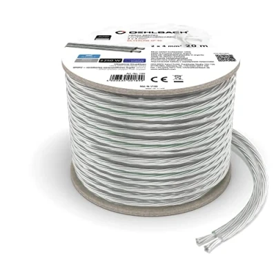 Image of OEHLBACH Silverline SP 40 Stereo Hi Fi Speaker Cable with SPOFC (Silver Plated Copper) 2 x 4 mm² Mini Coil 10 m