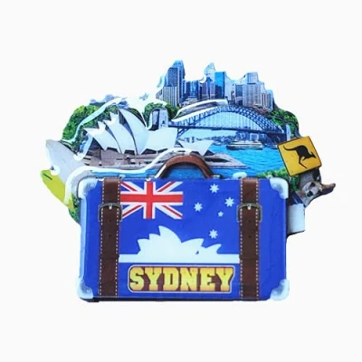 Image of 3D Sydney Australia Fridge Magnet Souvenir Gift Wood Craft Collection