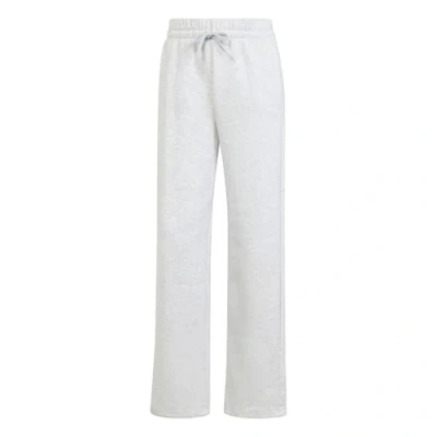 Image of adidas Women&#039;s Essentials Small Logo Feel Cozy Open Hem Pants, Light Grey Heather/White, M