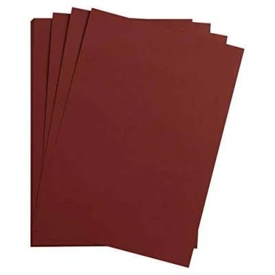 Image of Clairefontaine Ref 975276C Maya Smooth Coloured Drawing Card (Pack of 25 Sheets) 185gsm A4 (29.7 x 21cm) Burgundy Colour Deep Dyed, Acid Free, pH Neutral
