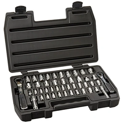 Image of GEARWRENCH 46 Pc. 1/4&quot; &amp; 3/8&quot; Drive 6 Pt. Pass Thru™ Mechanics Tool Set, SAE/Metric 8946