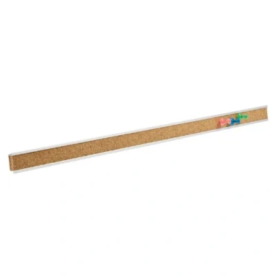 Image of Quartet Bulletin Bar Strip, Cork Board, 24&quot; x 1&quot;, Classroom, Office, Cubicle, Aluminum Frame (2004)