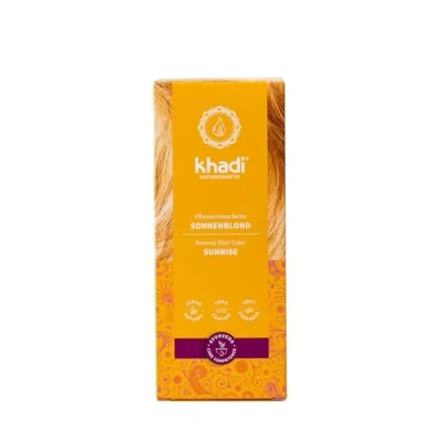 Image of khadi SUNRISE natural Hair Color, Lets your shine in a warm, copper golden blonde colour, dye 100% plant based, &amp; vegan, Certified cosmetics, 100g