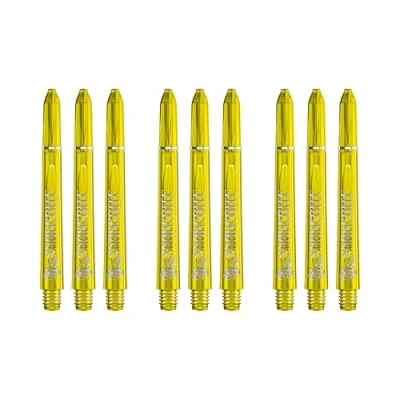 Image of RED DRAGON Peter Wright Snakebite Signature Polycarbonate Yellow Medium Dart stems 3 sets per pack (9 in total)