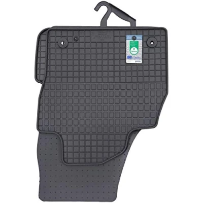 Image of Petex Fit Rubber Mat Multi Coloured Ibiza from 06/2017 Set of 4, Black