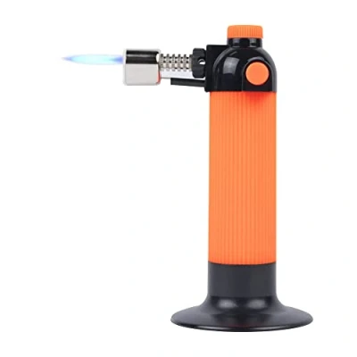 Image of Jazooli Butane Mini Gas Blow Torch Hot Heat Chef Creme Brulees BBQ Baking Cooking Kitchen Restaurant Professional Refillable Soldering Lighter Adjustable Powerful Flame