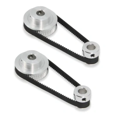 Image of TUZUK 2PCS Set GT2 Synchronous Wheel 20&amp;40 Teeth 5mm Bore Aluminum Timing Pulley with Length 200mm Width 6mm Belt (20 40T 5B 6)