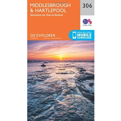 Image of Explorer 306 Middlesbrough &amp; Hartlepool Map With Digital Version