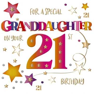 Image of Special Granddaughter On Your 21st Birthday Greeting Card Talking Pictures Cards SCER0212/21