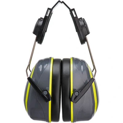 Image of Portwest HV Extreme Ear Defenders Medium Clip On Grey/Yellow