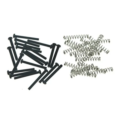 Image of Dopro Pack of 20 Metric Thread Guitar Humbucker Pickup Screws Height with Springs Fits Epiphone SG Import Pickups Black