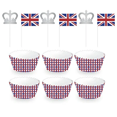 Image of amscan 9913799 A Day to Remember Cupcake Kits with Picks (20pks x 24pcs)