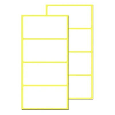 Image of 200 Pieces Large White Sticky Labels, Plain Stickers to Write On 100 x 50 mm