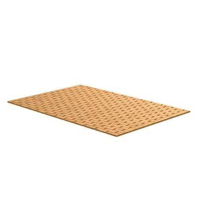 Image of EISL Bamboo, Wooden Bathroom, Non Slip, Bath Mat for Shower, Spa, Sauna, 70 x 50 cm, Light Brown, cm