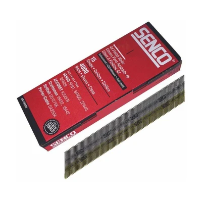 Image of Senco Chisel Smooth Brad Nails Galvanised 15G x 44mm (Pack 4000) SENDA19EAB