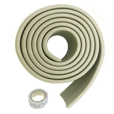 Image of TUKA Multi Purpose Foam Protector Kit, 2M x 80mm, Universal Anti Collision Protector, Safety of Child Baby Senior Thick Childproofing Protection Securing Objects and Surfaces. TKD7002 grey